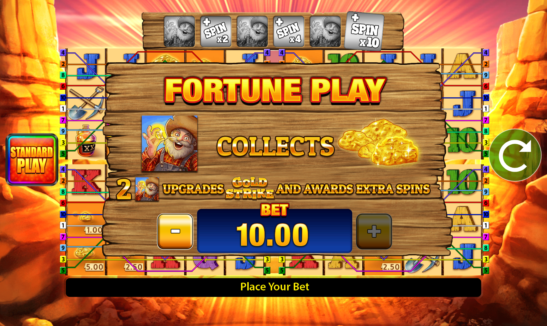 slot-game Gold Strike Bonanza Fortune Play trial bonus